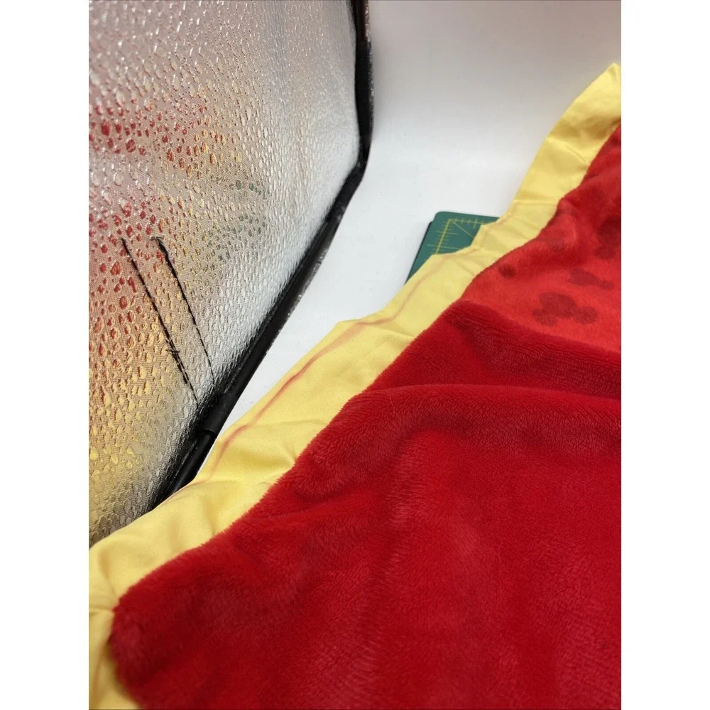 Disney Baby Red Yellow Trim Crinkle Mickey Mouse Plush Security Blanket Lovey